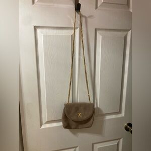 Elegant Tan Suede Shoulder Bag
